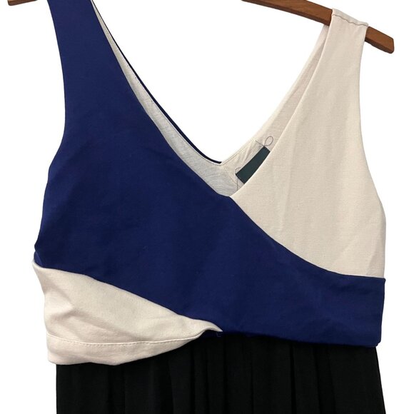 Anthropologie Maeve Womens Colorblock Vneck Jersey Knit Maxi Dress Size XS - Picture 2 of 6